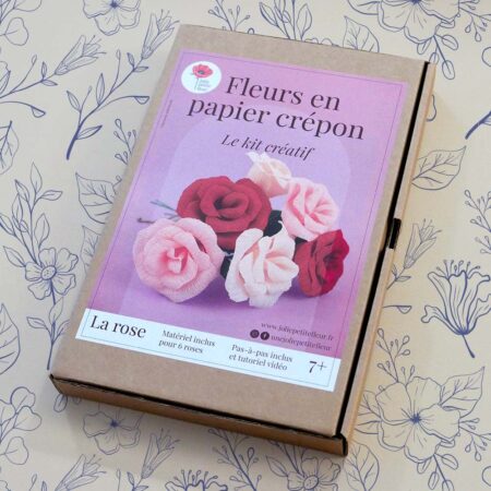 Kit d'initiation à la création de fleurs en papier (la rose).