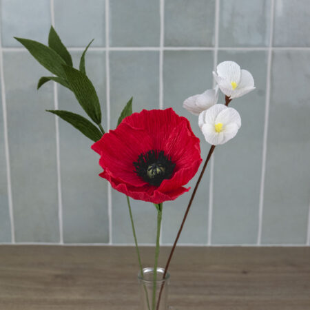 Composition florale coquelicot
