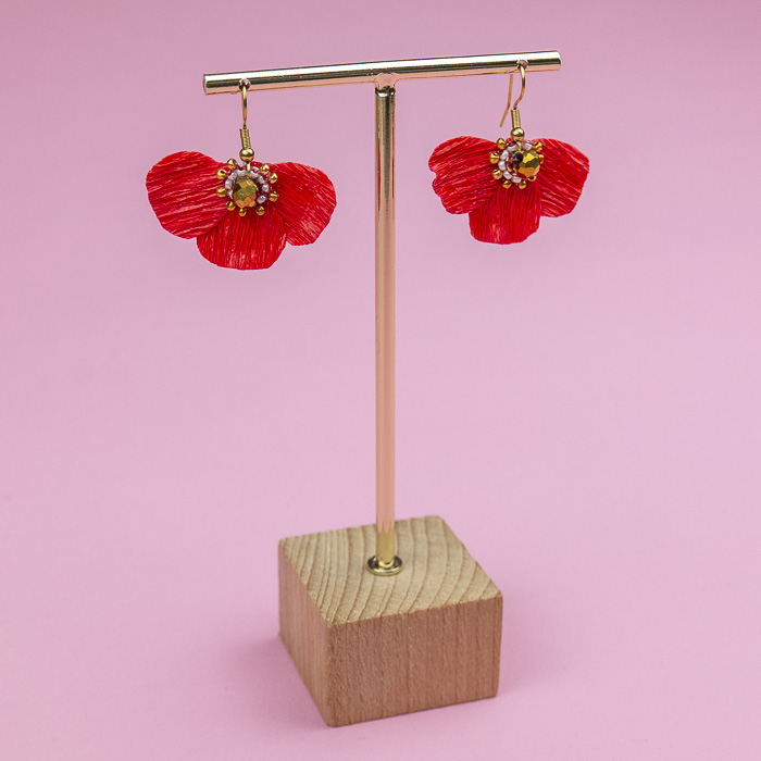 Boucle d'oreilles coquelicot Boucle d'oreilles coquelicot